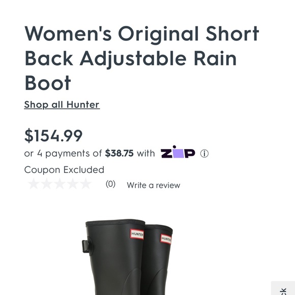 hunter adjustable rain boots short